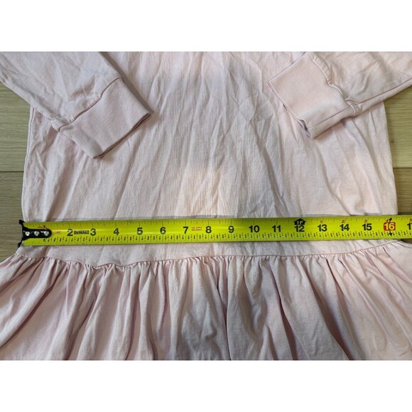 Polo Ralph Lauren Logo Cotton Jersey Hooded Pink Long Sleeve Dress L (12-14) - Picture 4 of 12